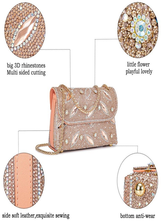 BBTT.ful Bling Bling Rhinestones Purses for Women Chain Shoulder Bags Sparkly Evening Bags for Cocktail Prom Party Wedding, Blue - Image 4