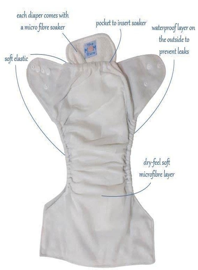 BRANDONN Reusable Cloth Diaper with NEW Quick Dry UltraThin pads|Freesize, washable Diapers for baby 0-3 Yrs|Stay Dry & Lasts up to 3Hrs|Trim Fitting|Pack of 3 (3 shells + 3 Pads) - Image 2