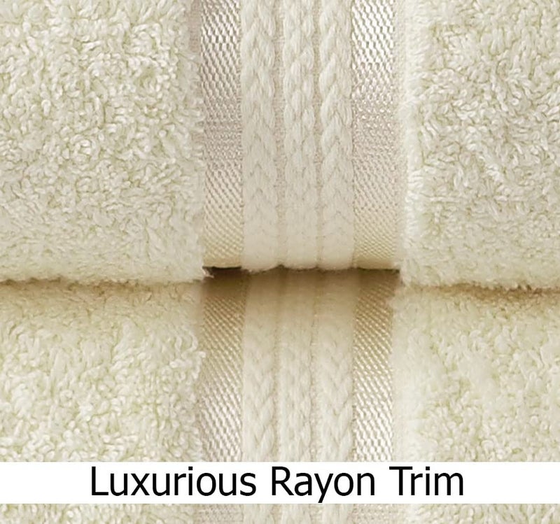 COTTON CRAFT Ultra Soft Bath Towels - 4 Pack XL Bathroom Towel Set - Oversized 30x54 - Absorbent Everyday Luxury Hotel Bathroom Spa Gym Shower Beach Pool Travel Dorm - 100% Cotton - 580 GSM - Ivory - Image 3