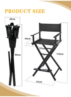 Meishida Portable Makeup Chair Director Chair Artist Chair with Aluminum Frame  - Image 4