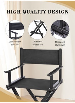 Meishida Portable Makeup Chair Director Chair Artist Chair with Aluminum Frame  - Image 3