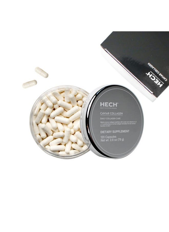 HECH - Caviar Collagen Capsules Beauty Supplement With 2000 Mg Marine Collagen Peptides Caviar Extract And Vitamin Complex - Image 1