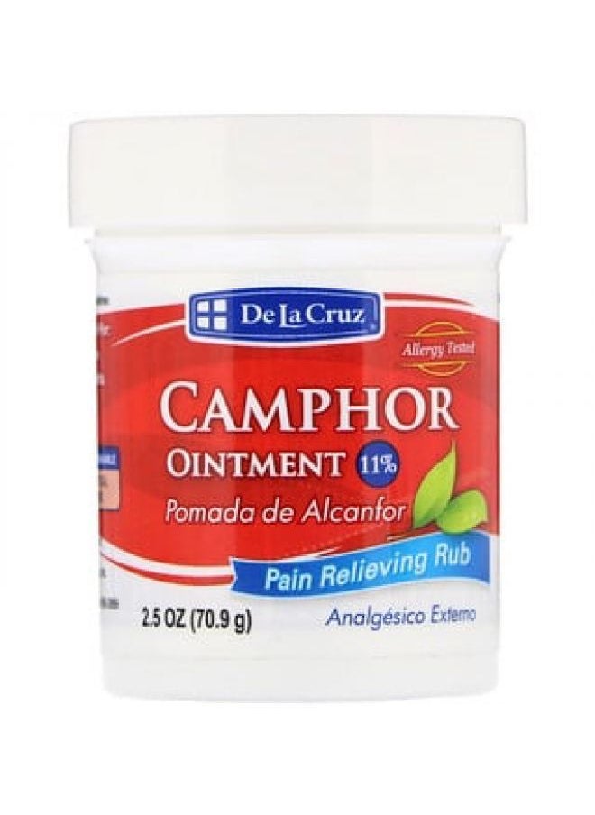 De La Cruz De La Cruz Camphor Ointment Pain Relieving Rub 2.5 oz 70.9 g 