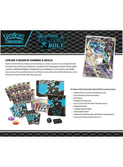 Pokemon Pokemon TCG: Scarlet & Violet - Black Bolt Elite Trainer Box (Z) EN, ETB, Collectible Cards, 10-10037-112 | Best Price UAE | Dubai, Abu Dhabi Pokemon Pokemon TCG: Scarlet & Violet - Black Bolt Elite Trainer Box (Z) EN, ETB, Collectible Cards, 10-10037-112 | Best Price UAE | Dubai, Abu Dhabi