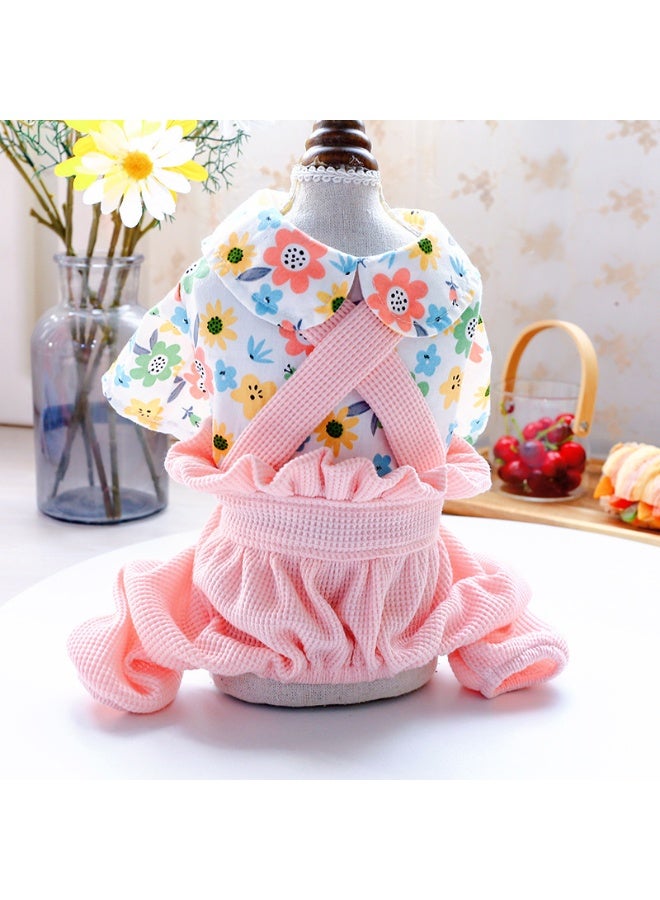Sweet Cathy Pet Cat Dog Jumpsuit Apparel Clothes Apple Strap Skirt Cute Clothing Costume Overall - Image 2