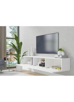 هومزمارت طاولة تلفاز ام دي اف أبيض - 180×30×30 سم  - Image 2