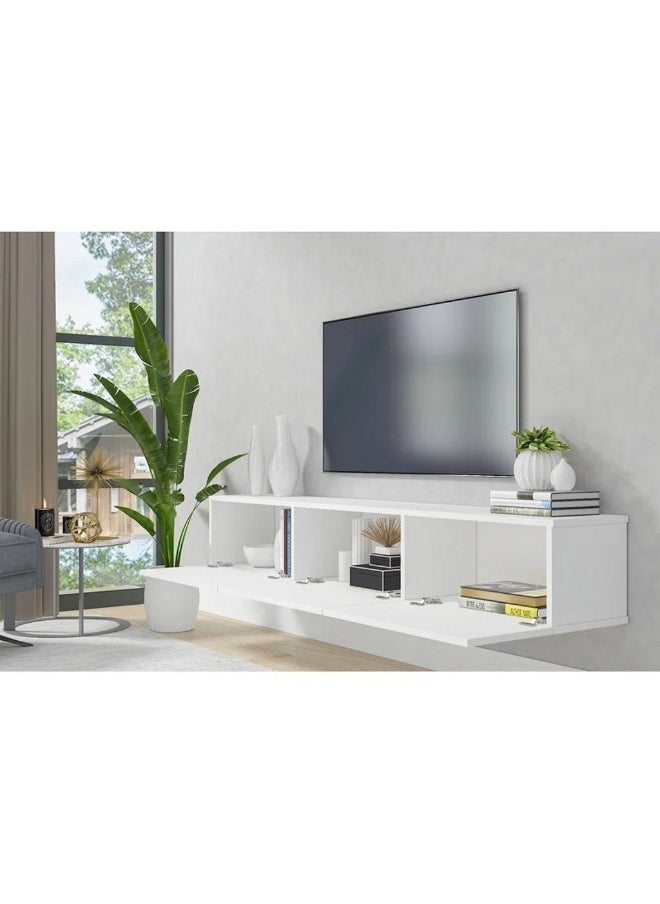 هومزمارت طاولة تلفاز ام دي اف أبيض - 180×30×30 سم  - Image 2