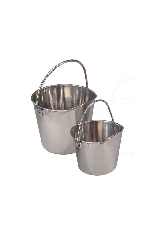 Pro Select Stainless Steel Pet Pail - 1-Quart Heavy Duty Flat Sided Water Bucket for Pet Kennels - Image 5