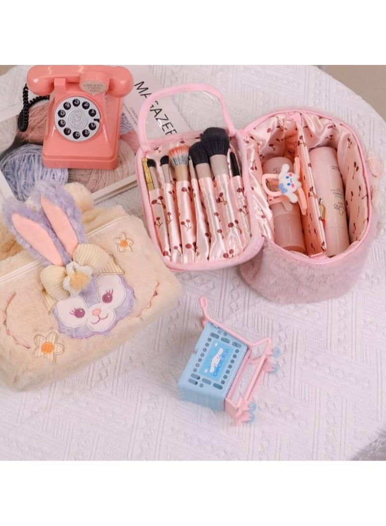 عام حقيبة ألعاب كرتونية للمكياج - سعة كبيرة، محمولة للسفر، حقيبة لتخزين المكياج المضغوطة، هدية ذات مظهر عالي. - Image 2