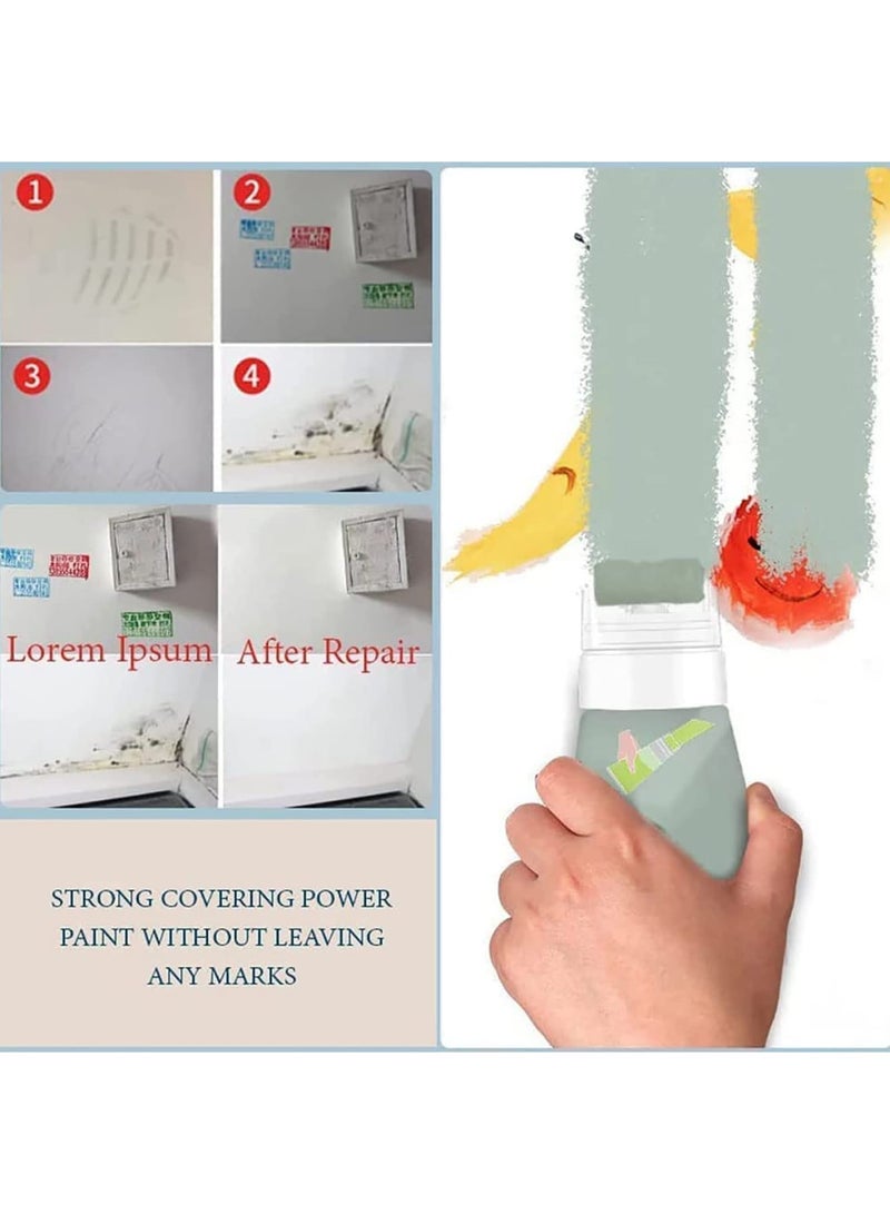 SYOSI 2 PCS Small Rolling Brush Wall Latex Paint - 2 in 1 Design 100g Wall Paint Repair Wall Paste, Environmentally Friendly Graffiti Paint, for Easy DIY Repair and Renovation for Wall (Pink) - Image 3