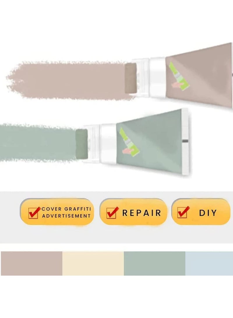 SYOSI 2 PCS Small Rolling Brush Wall Latex Paint - 2 in 1 Design 100g Wall Paint Repair Wall Paste, Environmentally Friendly Graffiti Paint, for Easy DIY Repair and Renovation for Wall (Pink) - Image 2