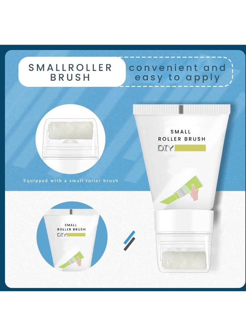 SYOSI 2 PCS Small Rolling Brush Wall Latex Paint - 2 in 1 Design 100g Wall Paint Repair Wall Paste, Environmentally Friendly Graffiti Paint, for Easy DIY Repair and Renovation for Wall (Pink) - Image 4