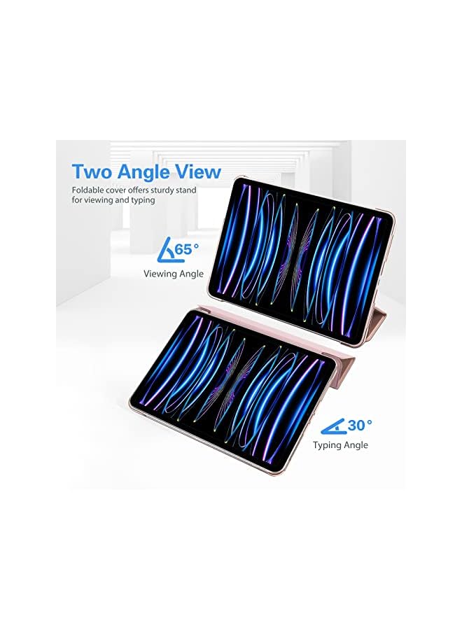 Procases Ipad Pro 11 Inch Case 2022/2021/2020/2018, Slim Stand Hard Back Shell Smart Cover For Ipad Pro 11 Inch 4Th Generation 2022/3Rd Gen 2021/2Nd Gen 2020/1St Gen 2018 -Rosegold - Image 4