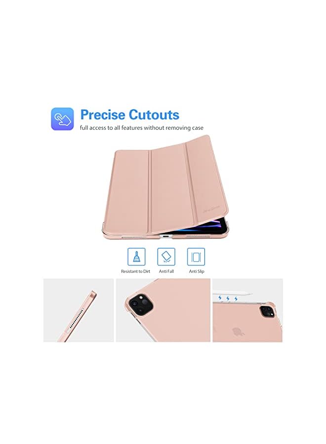 Procases Ipad Pro 11 Inch Case 2022/2021/2020/2018, Slim Stand Hard Back Shell Smart Cover For Ipad Pro 11 Inch 4Th Generation 2022/3Rd Gen 2021/2Nd Gen 2020/1St Gen 2018 -Rosegold - Image 3