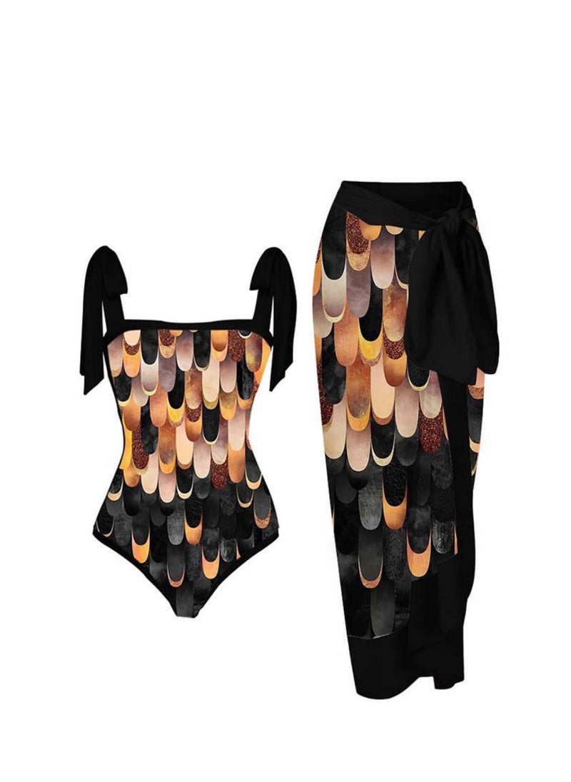 Y&D 2-Piece Women Swimsuit with Skirt Holiday Beach Dress Female Retro Swimwear Vintage Surf Wear Summer  - Image 1