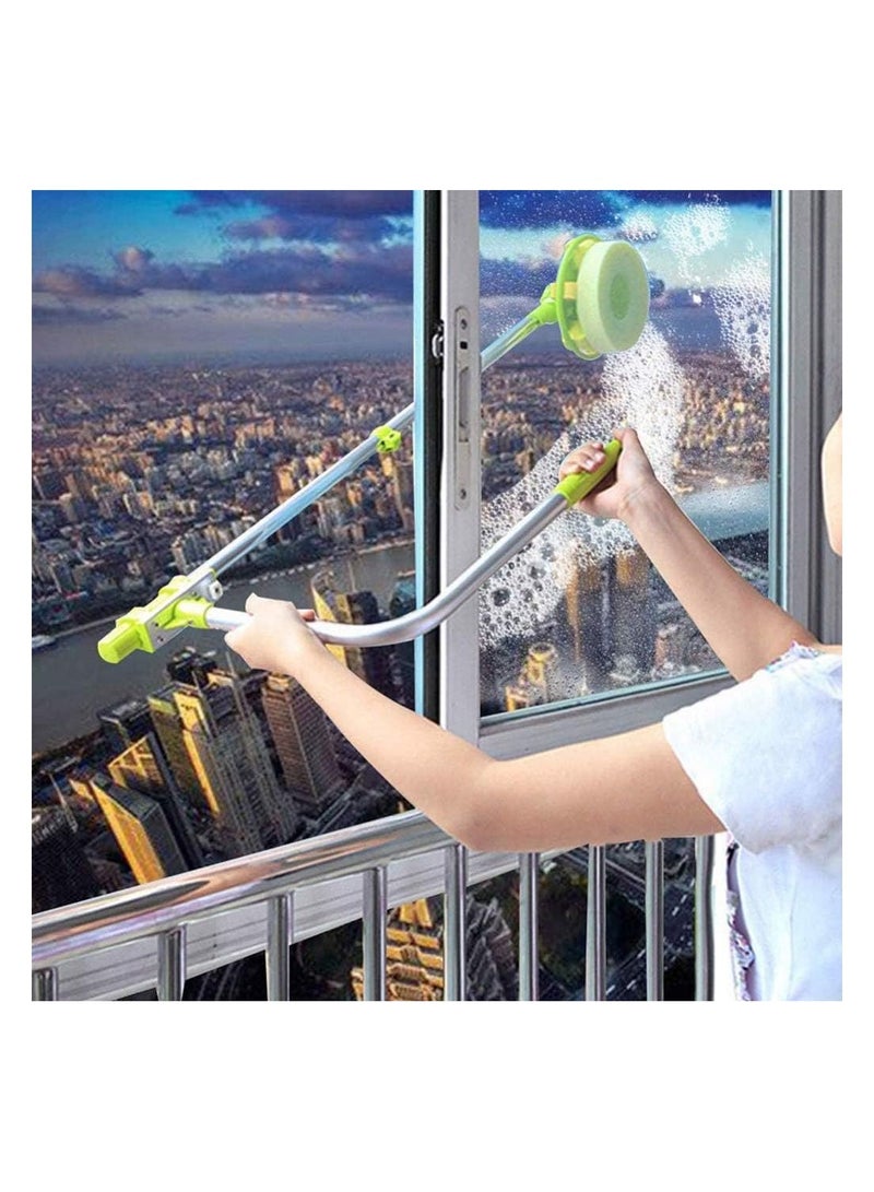 Telescopic Window Cleaner and Squeegee, 2 in 1 Glass Window Cleaning Squeegee Blade Wiper, Rotatable Window Mirror Cleaning Tools  - Image 2