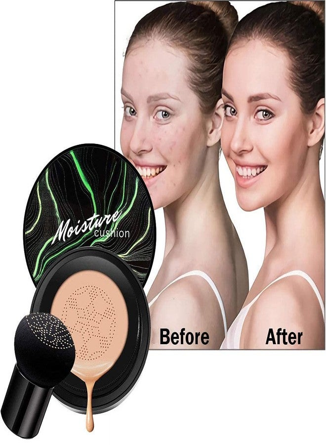 موج كريم أساس Mouj? Beauty Air Cushion CC Cream Mushroom Head Foundation، مكياج طويل الأمد، كونسيلر مطفي (طبيعي) 20 جم. - Image 3