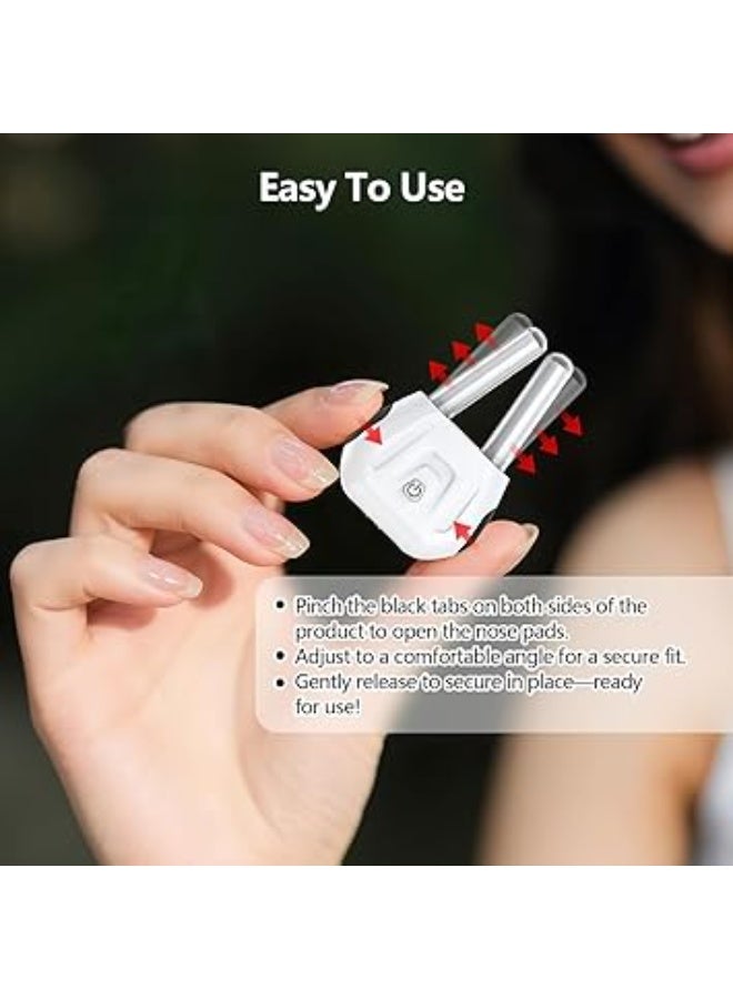 جهاز علاج الأنف بالضوء الأحمر المحمول، جهاز ضوء تحت الحمراء لتخفيف انسداد الأنف والتهاب الجيوب الأنفية، لاسلكي وقابل لإعادة الشحن، بطول موجي 630–650 نانومتر، مناسب للحساسية والبرد والتنفس – جهاز علاج ضوئي للأنف – جهاز صحي محمول - Image 5