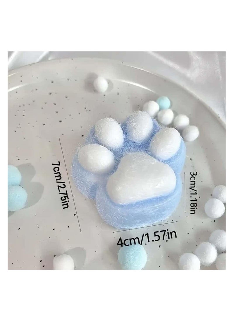 Beauenty 4Pcs Squishy Toys, Novelty Decompress Toys, Squeeze Cat Paw Stress Ball Pinch Cute PVC Sensory Toys for Relieving Fidget Rising Animal Shaped Novelty Things Birthdays Cosplay Party Opp Packaging Gift Decorations - Image 2