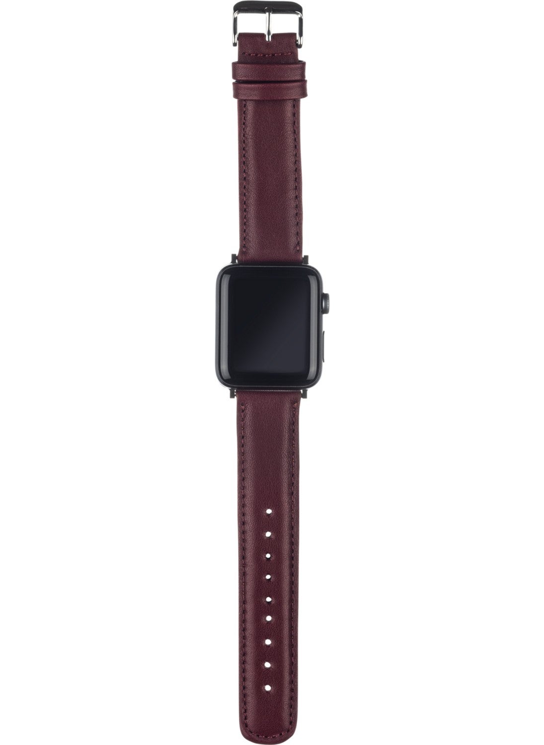 Vagave Apple Watch Compatible Leather Band 42 44 45 mm Claret Red  - Image 1