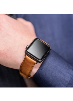 Vagave Apple Watch Compatible Leather Band 42 44 45 mm Claret Red  - Image 4