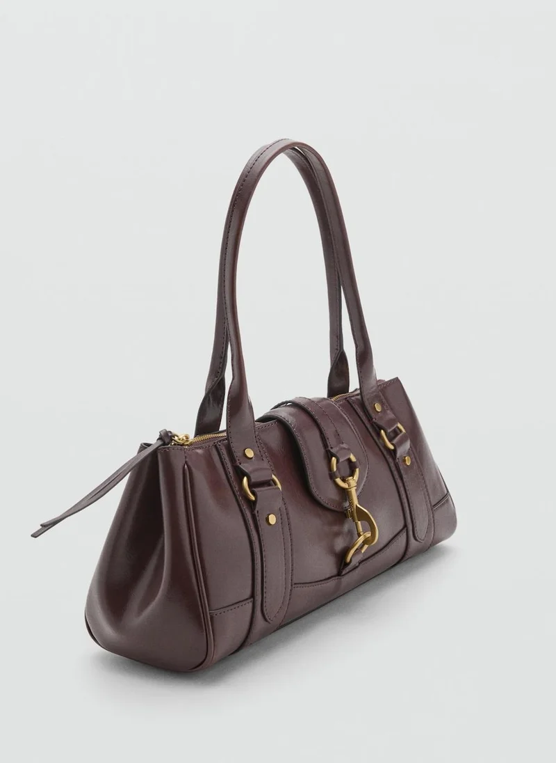 MANGO Medium shoulder bag with snap hook