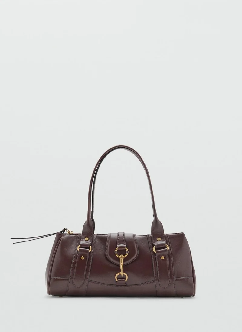 MANGO Medium shoulder bag with snap hook
