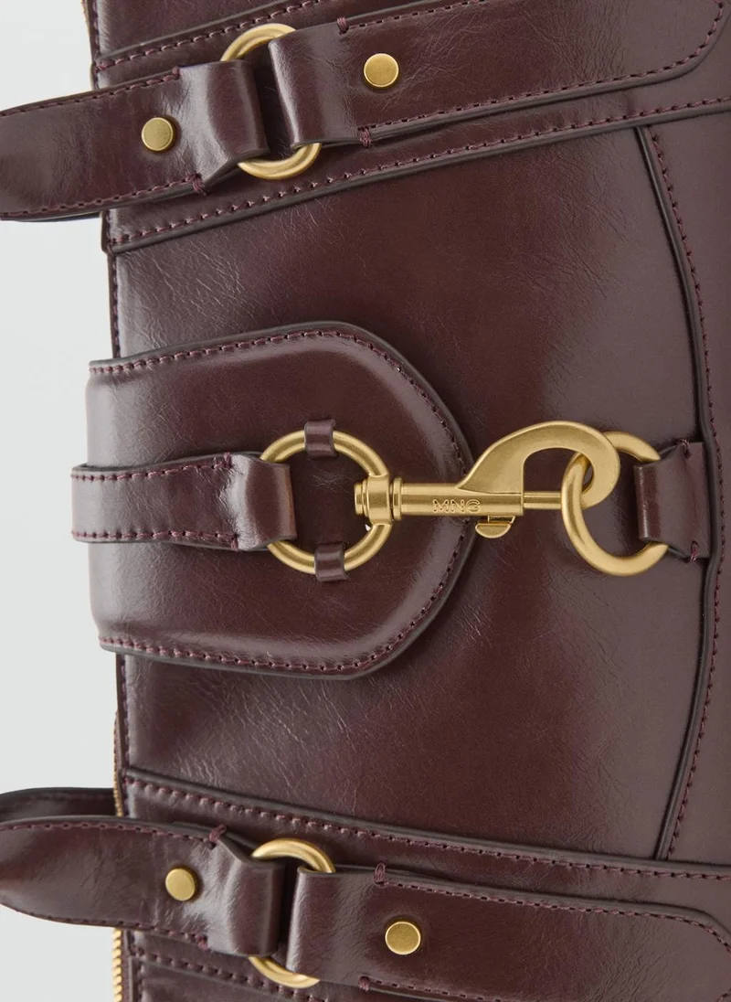 MANGO Medium shoulder bag with snap hook