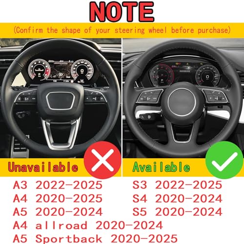sumaikeji for Audi A6A7A8etron 20192025 A4A5S4S5 20202024 A3S3 20222025 Q8 etron 2024 Aluminium Steering Wheel Shift Paddle ExtensionBlack - Image 3