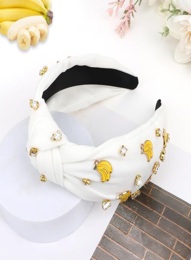 BAHABY Fruit Headbands for Women Girls Tropical Banana Knotted Headband Summer Beach Head Band - Image 2
