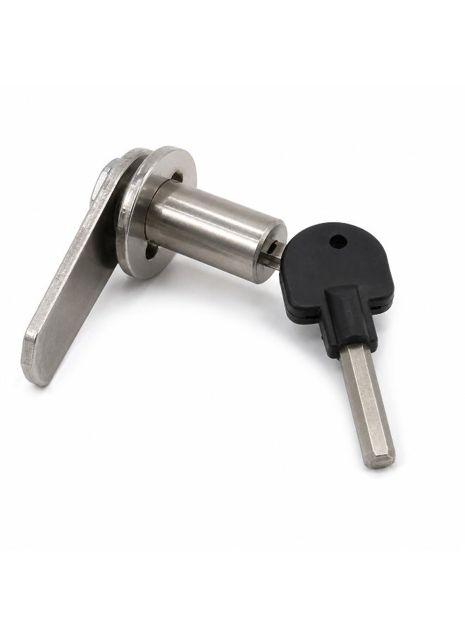 31mm Panel Lock Pack of 2 – Cabinet Cam Lock with Keys for Drawer, Cupboard, Mailbox, Locker & Panel Door - Image 3