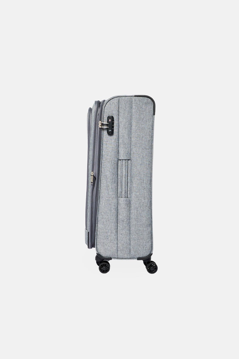 YOTO 20 Inch Brand Logo Compact Spinner Luggage, Grey  - Image 4