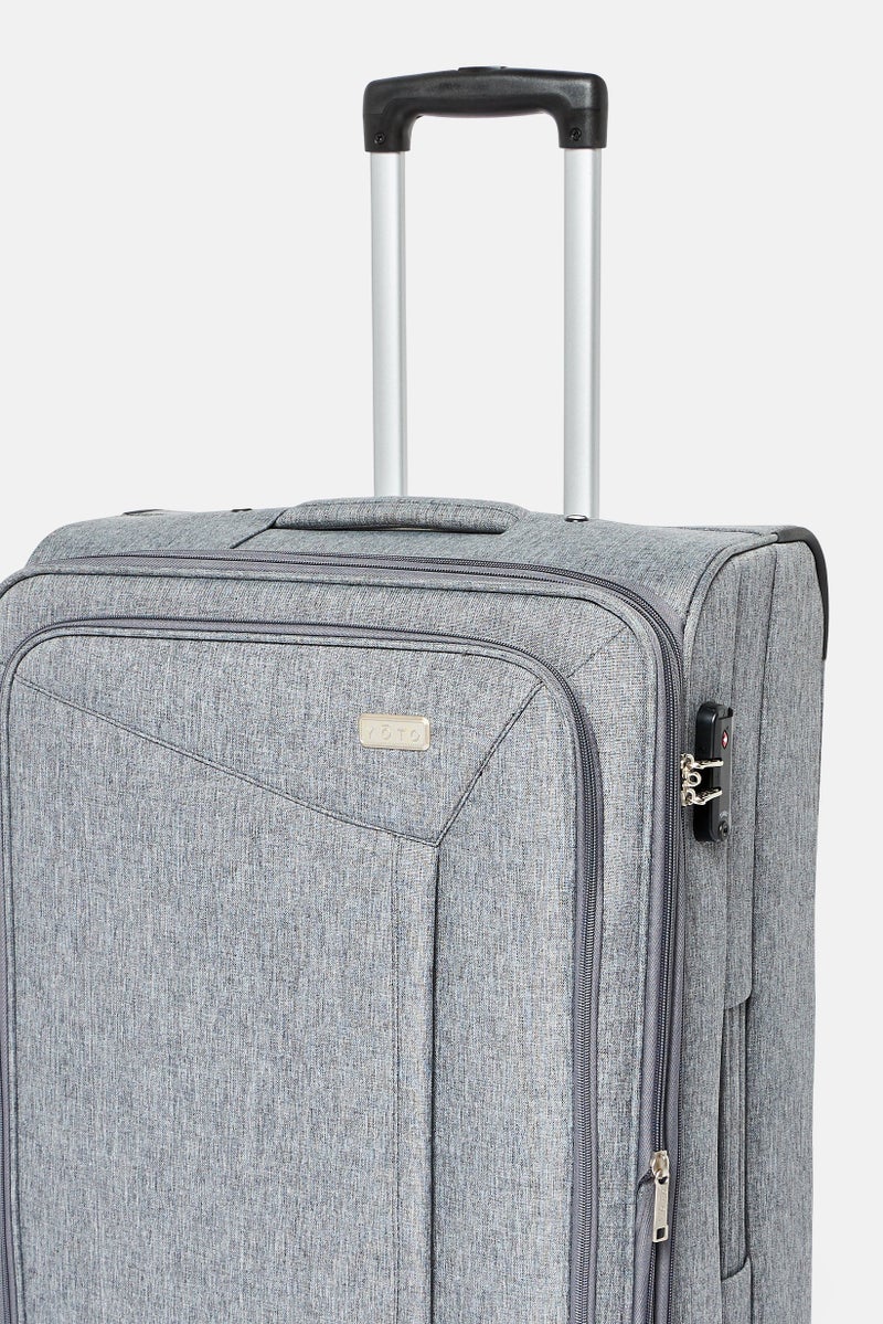 YOTO 20 Inch Brand Logo Compact Spinner Luggage, Grey  - Image 3