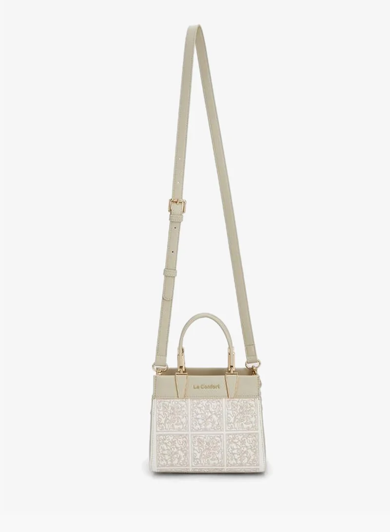 Le Confort Embroidered Tote Bag with Detachable Strap