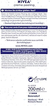 Nivea Cream Peeling Shower Gel with PeelingEffekt 2s Pack 2 x 200 ML - Image 2