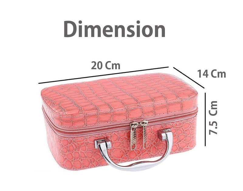 Vroxy Latest Stylish Makeup Bag Organizer Jewellery Cosmetic Storage Box Compact Magnifying Mirror for Travel Toiletry Bags for Women 1Pcs - Image 5