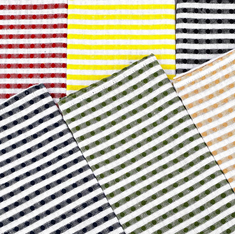 SAMI STUDIOS Kitchen Cleaning Napkin Super Value Pack - 100% Pure Cotton, Soft Absorbent Hand & Face Napkin, Large Size 25 x 35 cm, Milano Stripes (Set of 12 Pcs) - Image 4