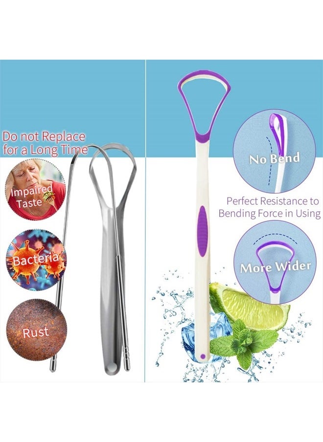 THINKPRICE Tongue Scraper Cleaner 100% BPA Free Tongue Scrapers with Travel Handy Case for Adults, Kids, Healthy Oral Care, Easy to Use, Help Fight Bad Breath (4 PACK)  - Image 4