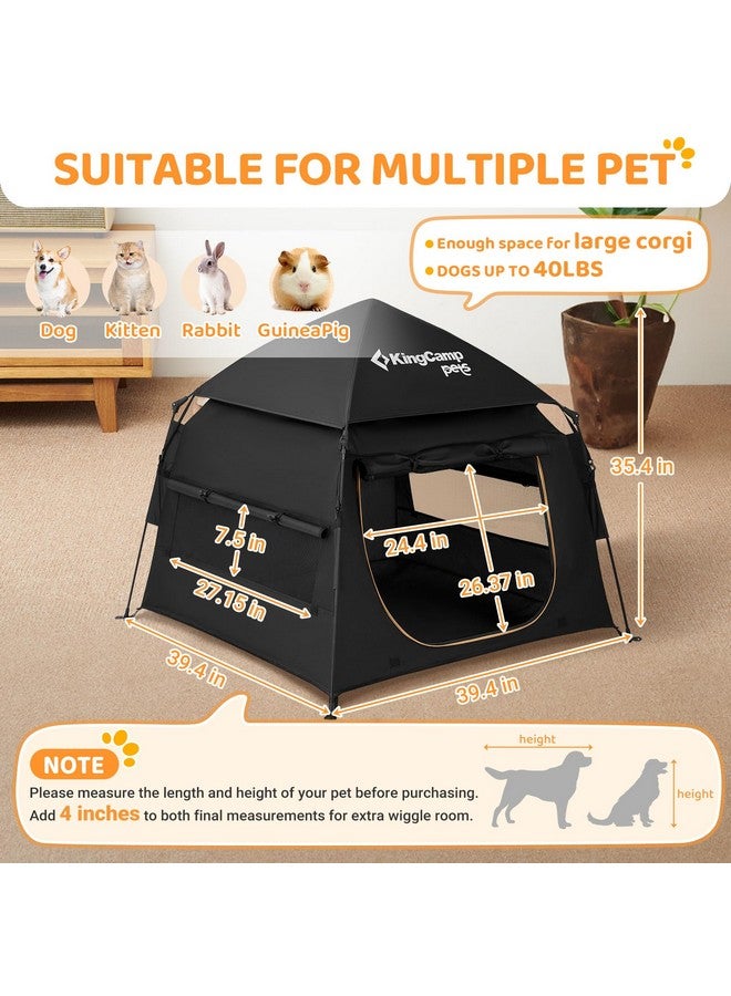 KingCamp Pet Playpen for Dogs Foldable Dog Tent Dog Playpen for Small Medium Puppy Play Pen Pet Tent with Carrying Case Indoor Outdoor Portable Puppy Playpen - Image 2