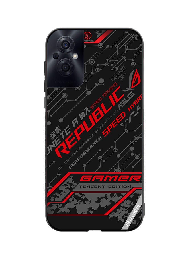 VR CREATIVE Protective Case Cover For Oppo Reno8 Z Gamer Tencent Edition Design Multicolour - Image 1
