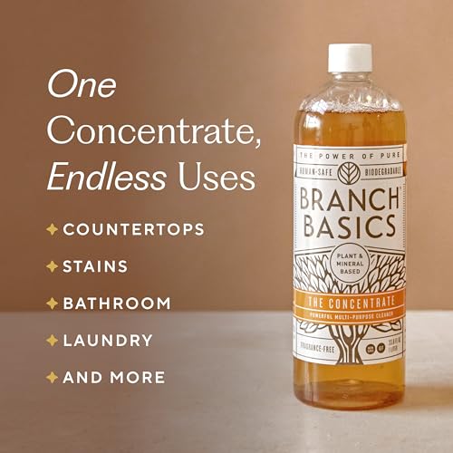 Branch Basics Premium Starter Kit: All Purpose Cleaner, Glass, and Bathroom Cleaner plus our Foaming Wash, and Laundry Bottle (3 Plastic Spray Bottles + Concentrate) Fragrance-Free - Image 2