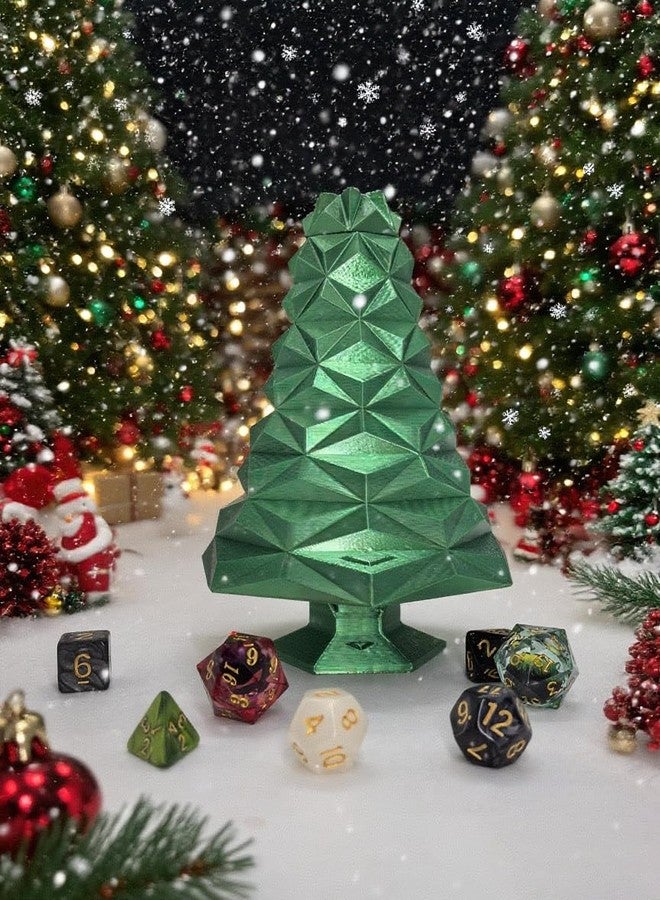 XJPONGC Christmas Tree Green Tree Dice Tower Dungeons and Dragons RPG abletop Roleplaying Game Jail D&D (Random 7PCS D20 Dice Set Included) Green - Image 5