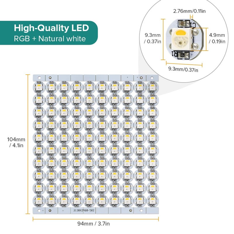 BTF-LIGHTING شريحة LED RGBW BTF-LIGHTING SK6812(WS2812B) 100 قطعة RGB+أبيض طبيعي قابلة للتوجيه فردياً 5050SMD وحدة بكسل ضوء DC5V PCB أبيض مطاردة لون الحلم لعيد الميلاد (بدون محول أو وحدة تحكم) - Image 2