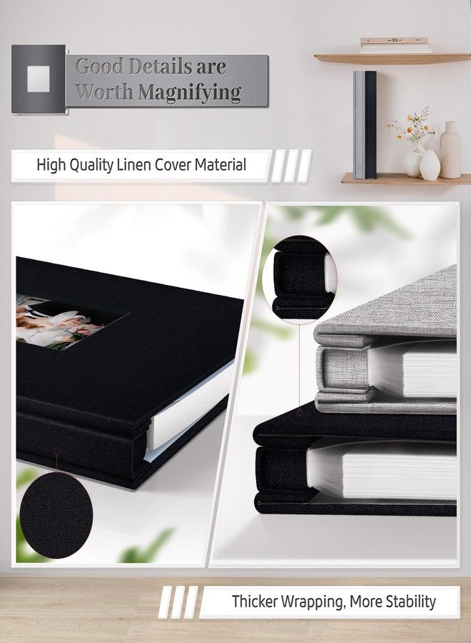 Artfeel ألبوم صور Artfeel ذاتي اللصق، مناسب للصور بمقاسات 3x5، 4x6، 5x7، 8x10، غلاف من الكتان 40 صفحة مع نافذة عرض، كتاب صور يمكنك صنعه بنفسك، هدية مثالية للعائلة والسفر وحفلات الزفاف وحفلات استقبال المولود الجديد - Image 5