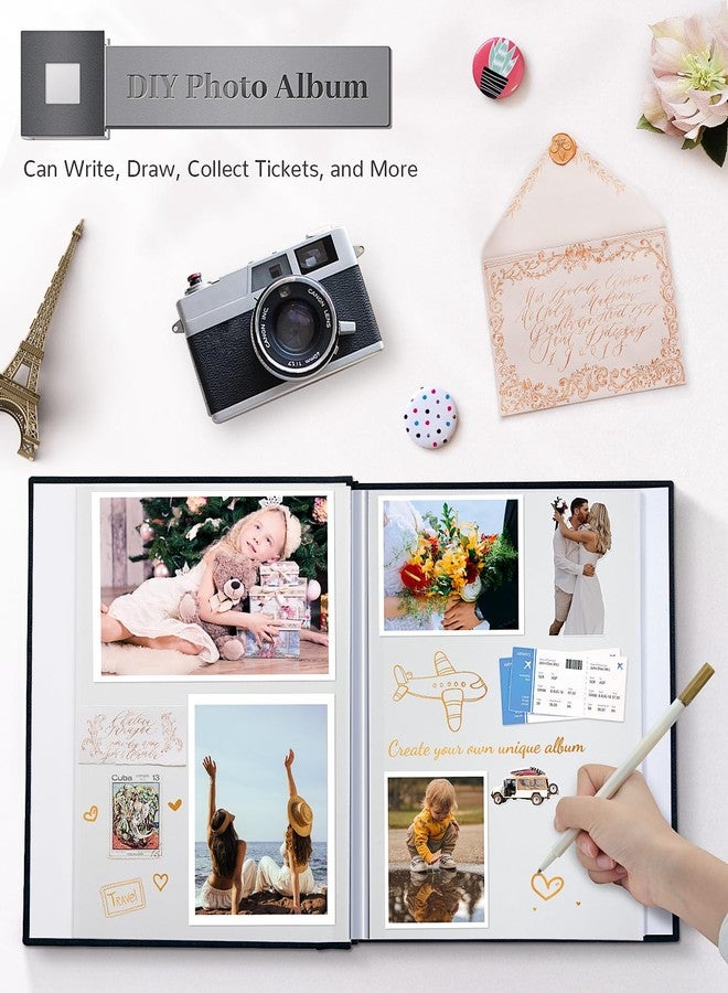Artfeel ألبوم صور Artfeel ذاتي اللصق، مناسب للصور بمقاسات 3x5، 4x6، 5x7، 8x10، غلاف من الكتان 40 صفحة مع نافذة عرض، كتاب صور يمكنك صنعه بنفسك، هدية مثالية للعائلة والسفر وحفلات الزفاف وحفلات استقبال المولود الجديد - Image 4