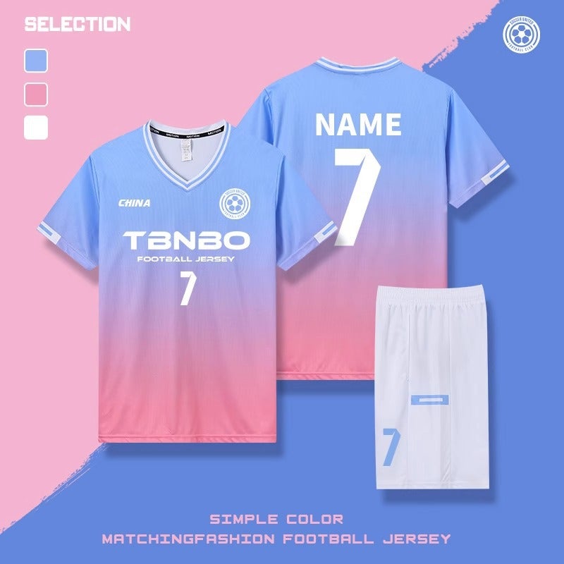Football Uniform Suit For Men, Adults And Kidsren, Game Training Team Uniforms, Primary School Girls' Sports Quick-Drying Football Jerseys With Printing - Image 3