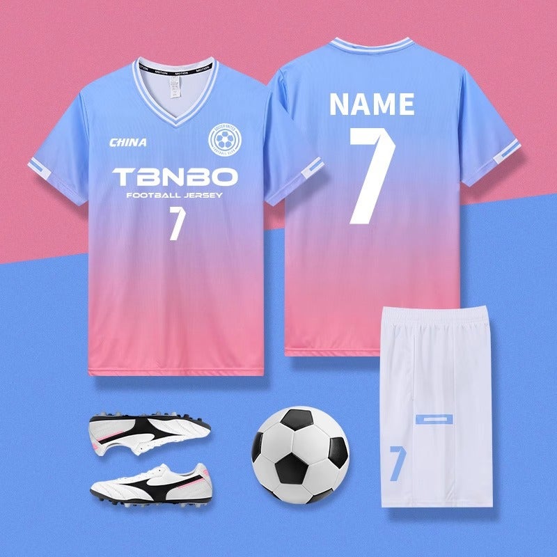 Football Uniform Suit For Men, Adults And Kidsren, Game Training Team Uniforms, Primary School Girls' Sports Quick-Drying Football Jerseys With Printing - Image 4