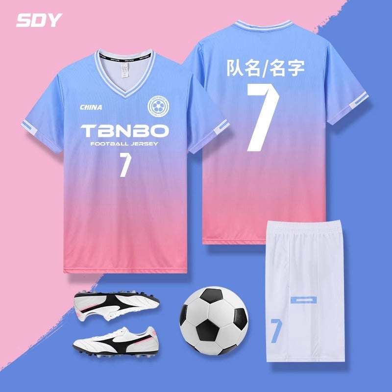 Football Uniform Suit For Men, Adults And Kidsren, Game Training Team Uniforms, Primary School Girls' Sports Quick-Drying Football Jerseys With Printing - Image 2