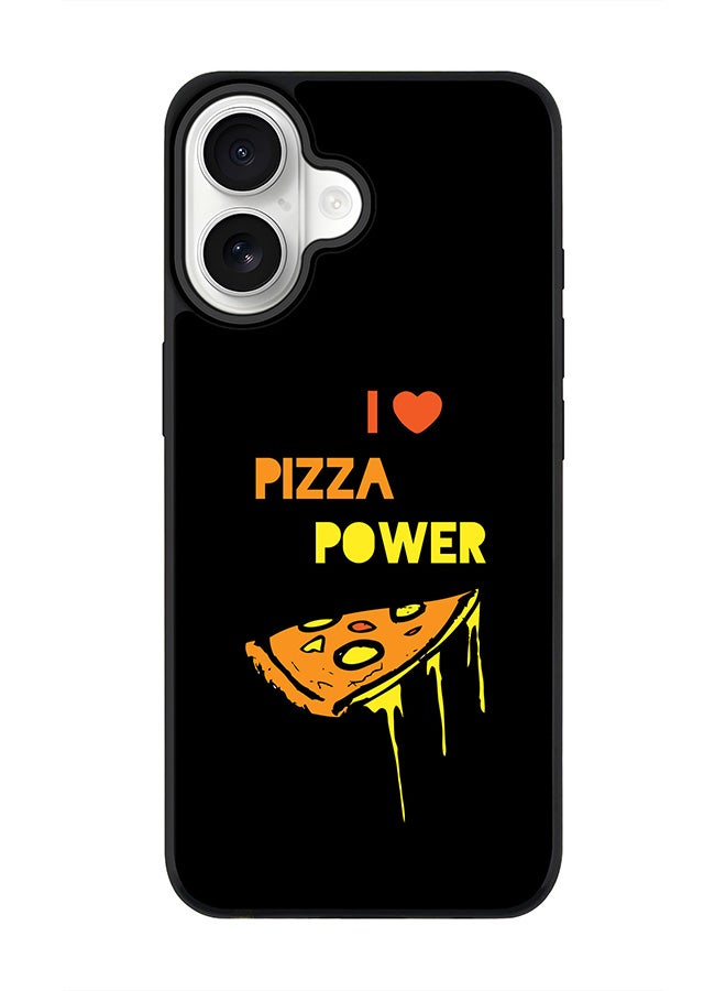 Stylizedd iPhone 17 Case, [Compatible with MagSafe] Slim Magnetic cover Phone Case iPhone 17 -I Love Pizza (Black) - Image 1