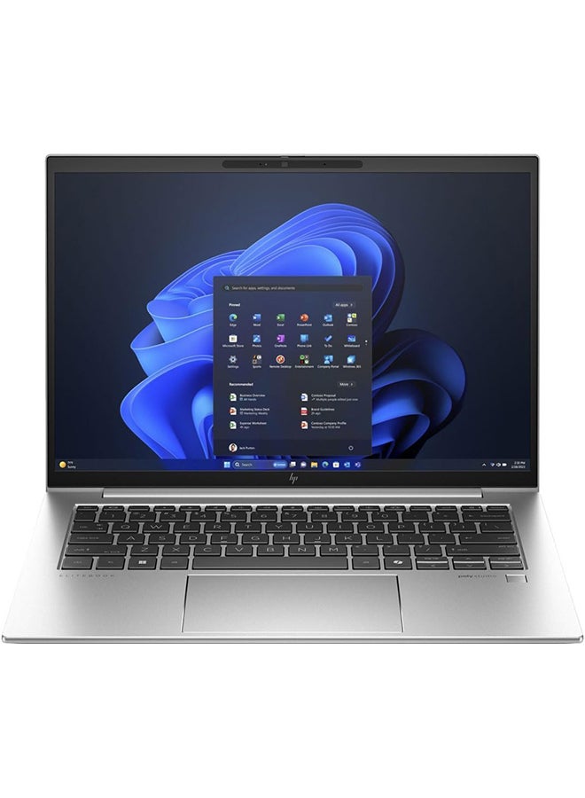 HP (نسخة مطورة) لابتوب EliteBook 840 G11 بشاشة 14 بوصة، مع معالج Core Ultra 5 135U/ذاكرة RAM سعة 16 جيجابايت/قرص SSD سعة 512 جيجابايت/رسومات Intel UHD/نظام Windows 11 Pro باللون الفضي الإنجليزي - Image 1